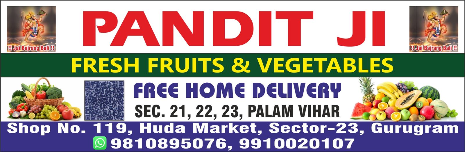 PANDIT JI FRESH FRUITS & VEGETABLES (Sector 23 Fruits Shop)